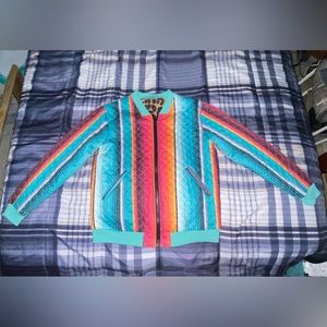 Women’s Reversible Zip up Jacket Cheetah & Camo Medium